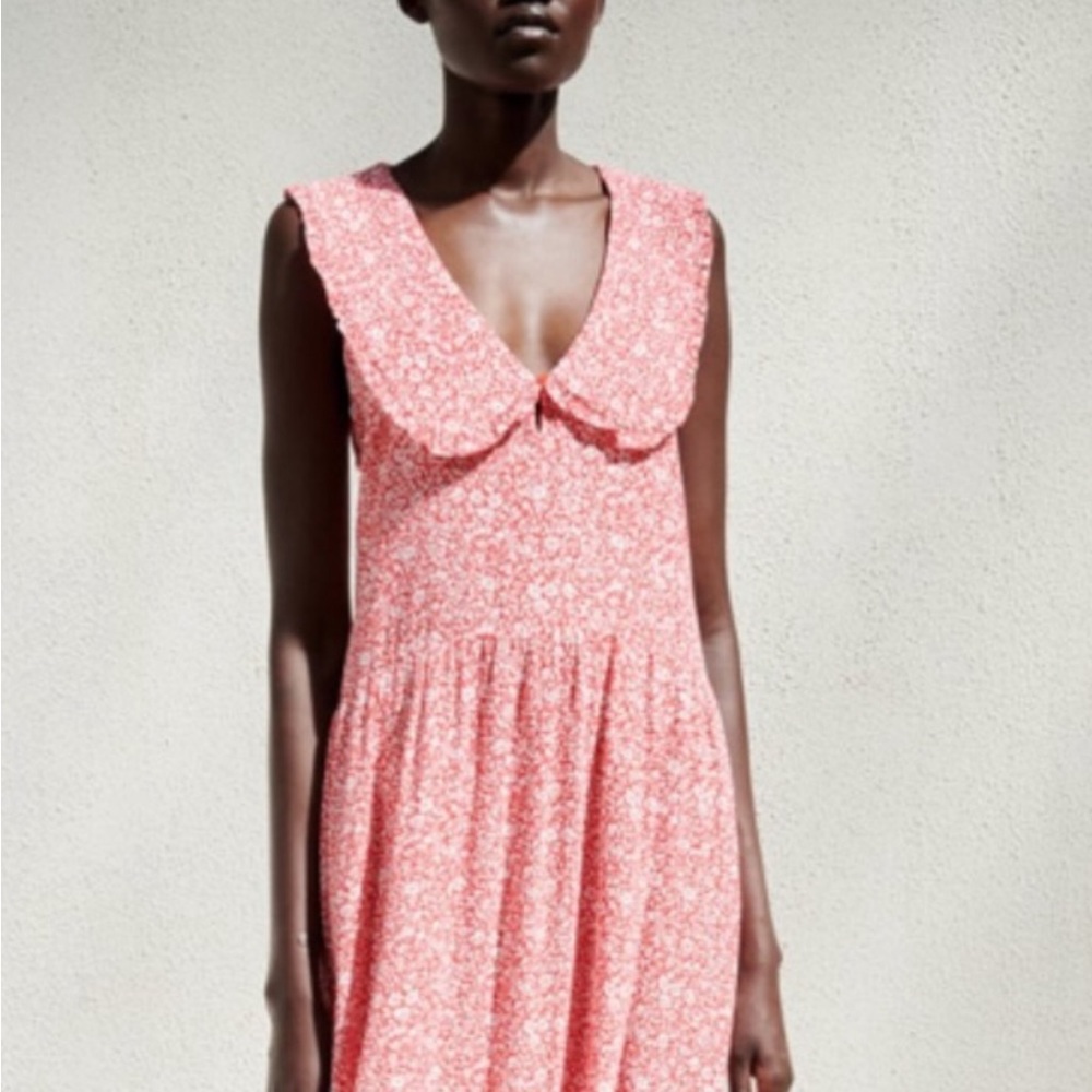 Zara oversized Peter pan collar dress - Picture 3 of 9